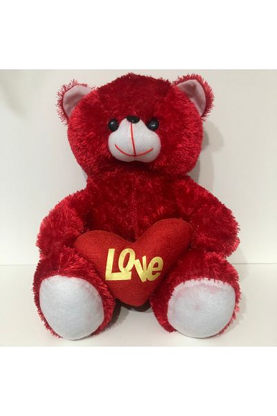 Selen Plush Teddy Bear Red 35 cm