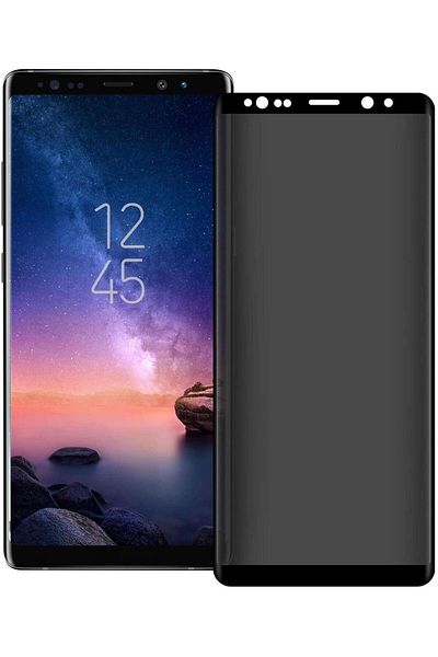 BOEM Folie de protecție din sticlă 5D pentru Samsung Galaxy Note 9, Privacy Glass GloMax, folie de securitate