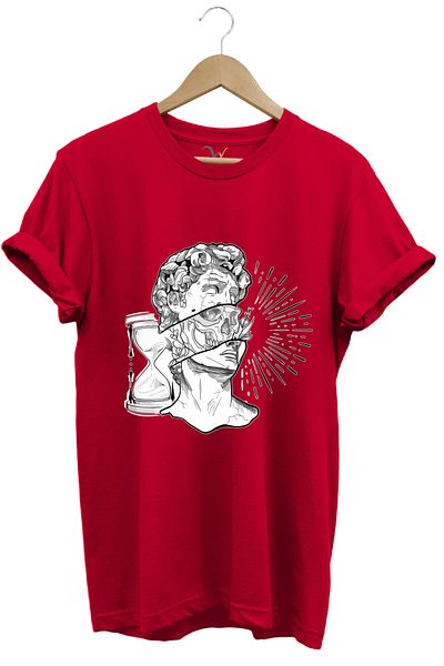 onsrawear David Statue Printed Unisex 100% Cotton Basic T-Shirt