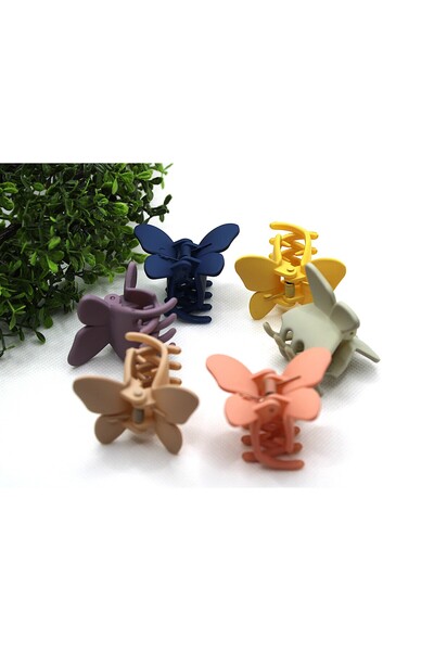 Tezcan Aksesuar Cataramă cu model fluture colorat (pachet de 6)