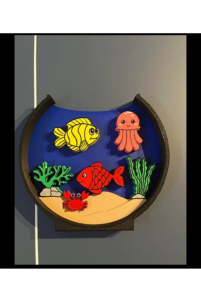 Wuun Store Set Plante Acvatici si Pești Puzzle Tablou Perete 20x20 Cm
