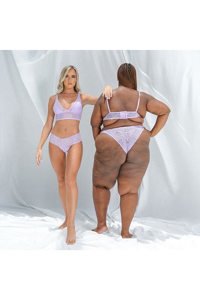 Peachez The Edie Eco recycled lace Brief - Lavendar