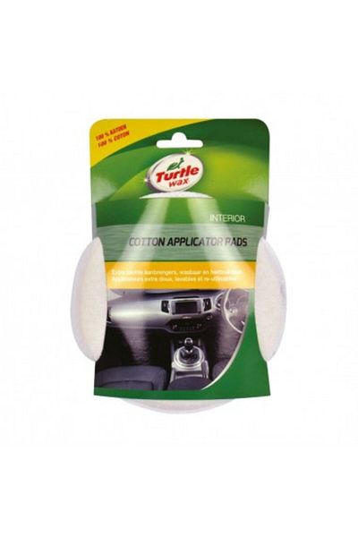 Turtle Wax Set de 2 dischete aplicatoare de ceară Turtle Wax, fabricate din bumbac moale