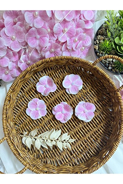 LAYLAEVENTS İncili Ortanca yapay Hazır Çiçek -20li paket-açık pembe