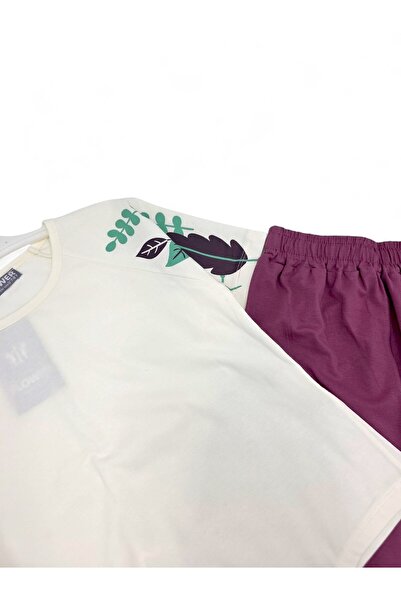 voyyo kids baby Girl's Summer Flower Printed Shirt Wide Leg Capri 8-12 Years Compact Bottom Top Set