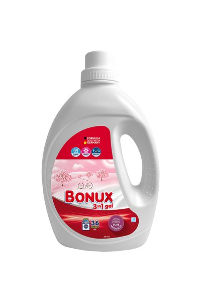 Bonux 3în1 Pure Magnolia – Detergent gel rufe colorate, 1.8 L (36 spălări)