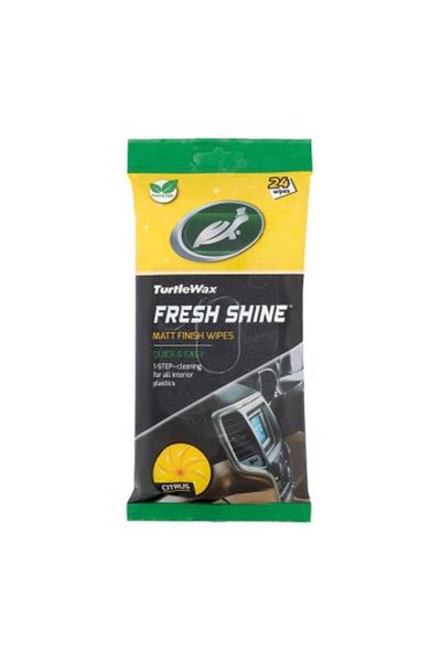 Turtle Wax Fresh Shine Matte Effect Dashboard Maintenance Wipes 24 Pcs