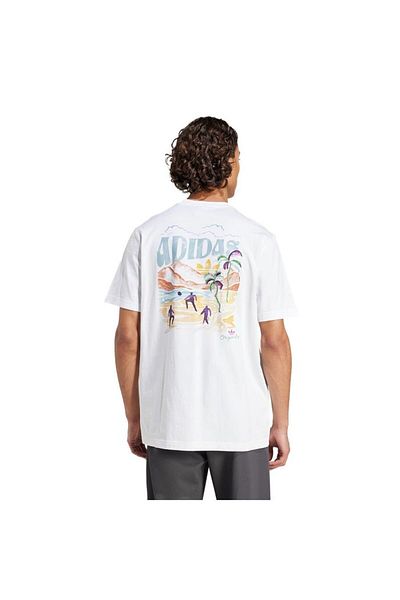 adidas Ανδρικό λευκό μπλουζάκι GRAPHIC TEE KC4956