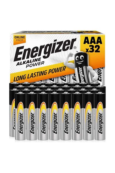 Energizer AAA Batteries, Alkaline Power, 32 Pack, AAA Battery Pack