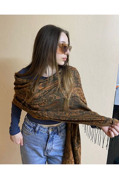 sema aksesuar Pashmina Shawl Viscose Women's Pashmina Shoulder Shawl 180X75 cm Tasseled High Quality Gift