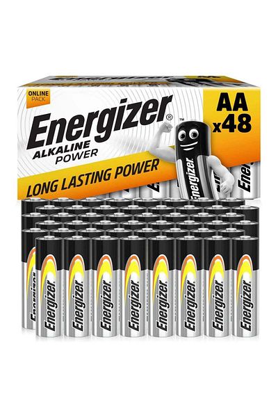 Energizer AA Batteries, Alkaline Power, 48 Pack