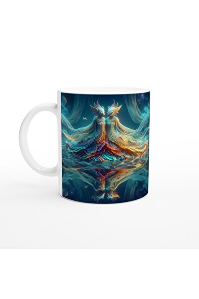 MESCHAIN كوب قهوة مطبوع عليه برج الحوت - حفلة تنكرية برج الأبراج Vs1