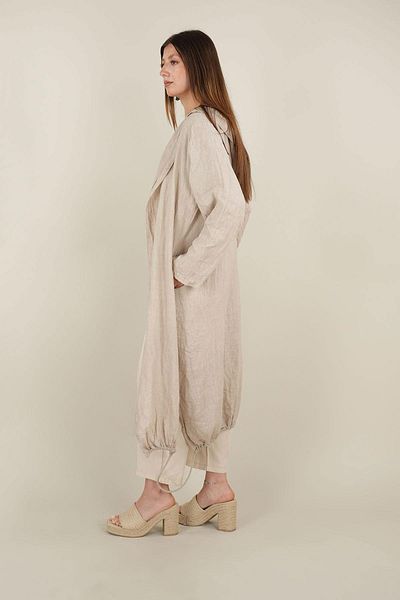Ranasubaşı Hooded Linen Cap Cream