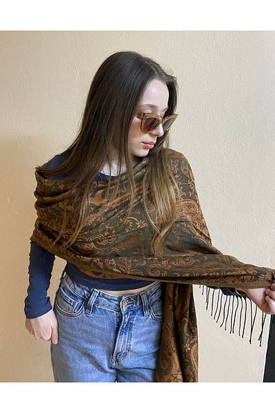 sema aksesuar Pashmina Shawl Viscose Women's Pashmina Shoulder Shawl 180X75 cm Tasseled High Quality Gift