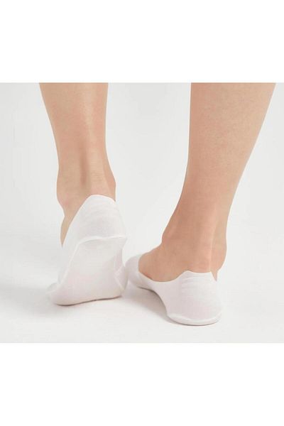 TABANÇORAPLARI Bolero Laser Cut Women's Ballerina Socks - Non-Removable Silicone Band, Cotton Base
