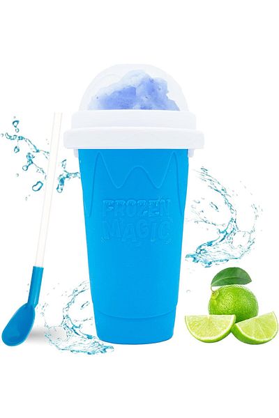 Denx Silica Cup for Making Slushies with Double Layers for Cooling Smoothies and Summer Drinks by Uyee Mo