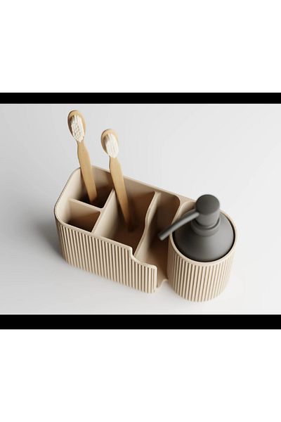 Wuun Store Διακοσμητικό οδοντόβουρτσας και βάσης σαπουνιού Organizer Organizer Μπάνιου