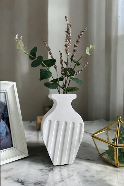 ardesta Vază decorativă minimalistă din pulbere de piatră realizată manual | ...