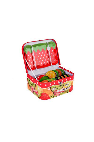 OEM LUNA LUX Tea Set with Cups and Plates with Fruits in Picnic Box 36 Pieces