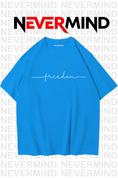 NEVERMIND Tricou pentru bărbați supradimensionat “Freedom” cu imprimeu – Vară...