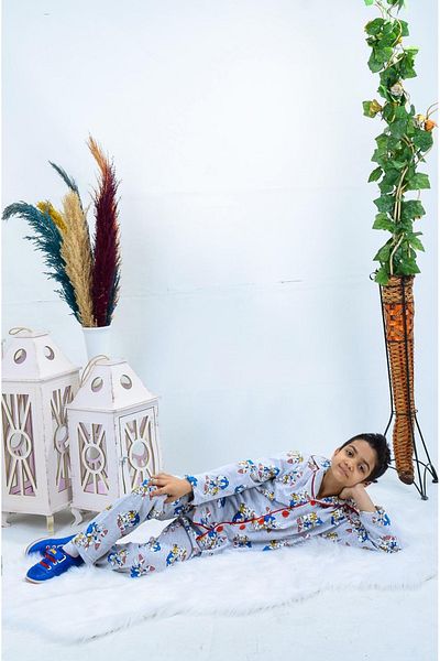 Fox Moda Long Sleeve Sonic Printed Boys' Pajama Suit