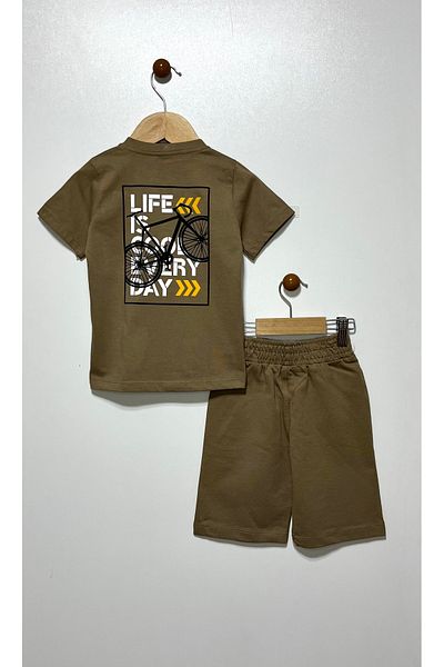 Kocaman Bebe Button Back Printed Boy's Capri Suit