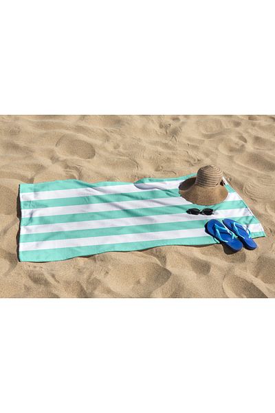 Erays Home Water Green Line Digital Printed Beach Towel Unisex Beach Towel Sea Towel Beach Towel