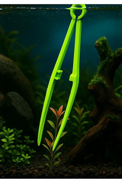 MDİZMİR Profesyonel Akvaryum Bitki Cımbızı ( Yeşil ) Küçük Akvaryum ve Büyük ...