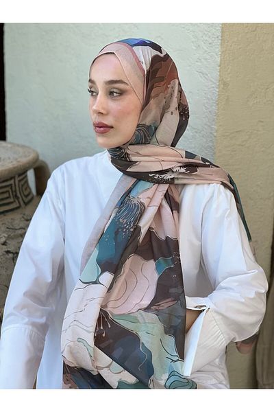 Modakaşmir Σάλι Lina με μοτίβο Florica