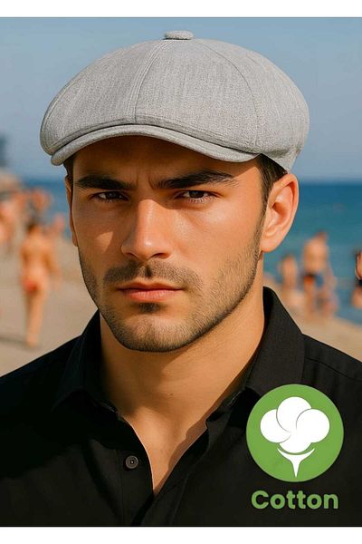 Mood Agenda Men's Cotton Linen Baretta Hat