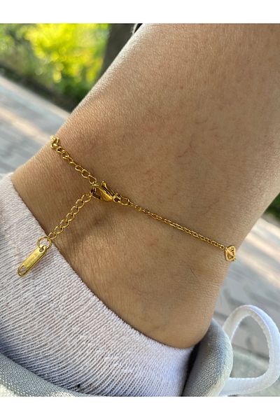 kurukafagift Anklet Steel Leaf Pattern Model