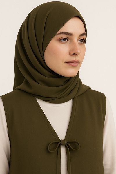Misue Handmade Medina Silk Shawl, 75X190 Flowing, Non-Slip, Wrinkle-Free, Light and Comfortable Fabric, Hijab Headscarf