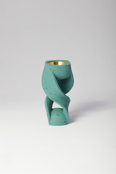 Bin Shihon Turquoise Stone Poly Incense Burner