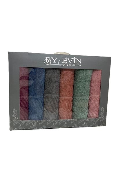 VİLERA HOME Cotton 6Pcs 50*90 Boxed Hand Face Towels