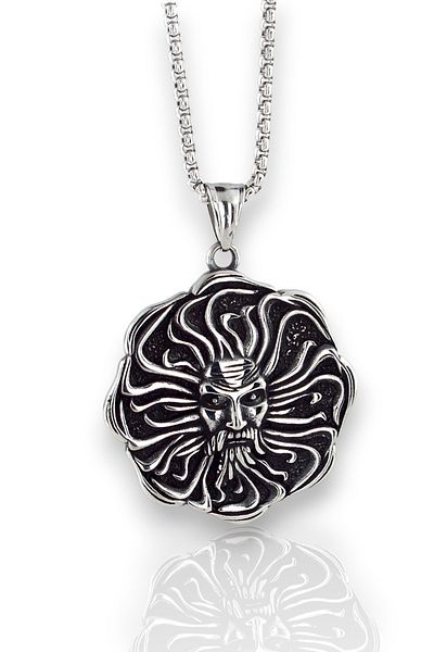 Solfera Mythological Apollo God of the Sun Locket Titanium Steel Men Necklace Q0965