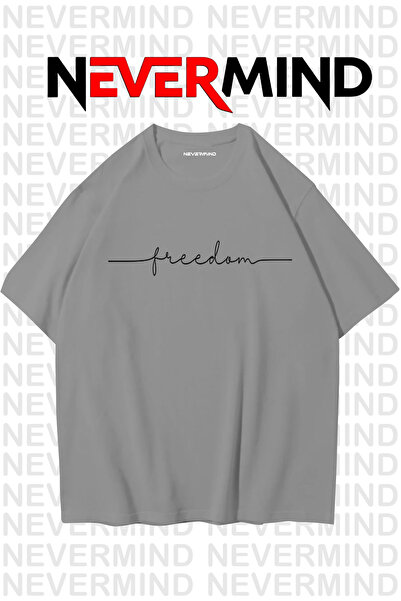 NEVERMIND Tricou pentru bărbați supradimensionat “Freedom” cu imprimeu – Vară confortabil din bumbac tricou