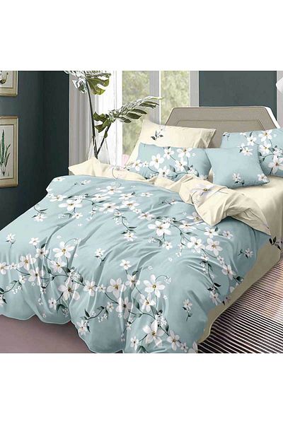 Patul Fine Cotton Linen, 2 Persons, Fitted Sheet, 6 Pieces #FE53