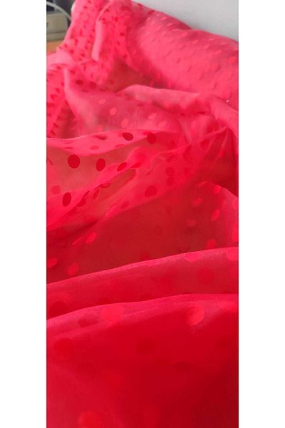 River Fabrics Organza Red with Points
