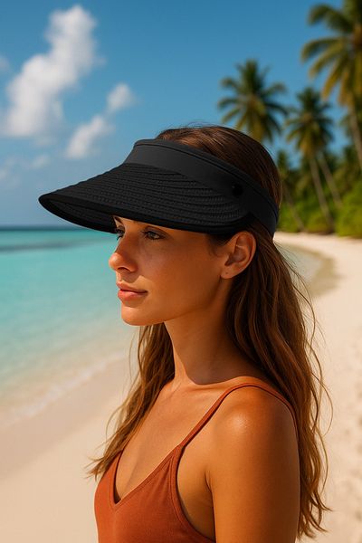 LAGRANZE Scuba Women's Straw Visor Hat