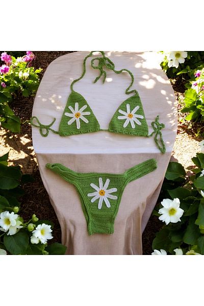 Charme Elegant set de bikini tricotat manual