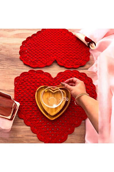 Charme Elegant el örgüsü kalp supla