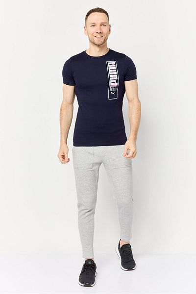 Puma Men Sportswear Fit Short Sleeves Outdoor T-Shirt, Navy