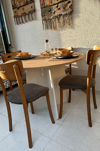 piconcept Asya Yuvarlak Mutfak Masası Bohem Mutfak Masası Mantar Mutfak Masası