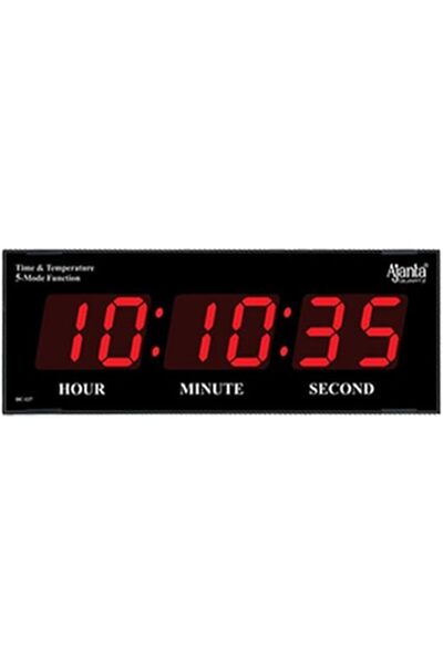 ajanta ساعة حائط رقمية - ليد أحمر - 36 واط سم - تصميم بلاستيكي أنيق - مناسبة ...