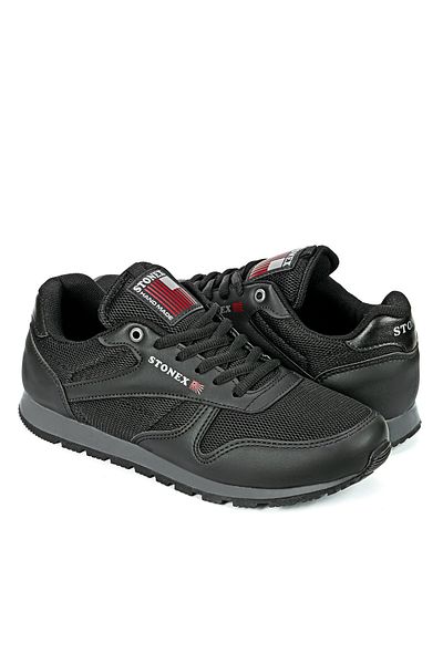 Luis West Unisex Sneaker Black Comfortable Daily Guaranteed Non-Slip Sole Mesh Sports Shoes