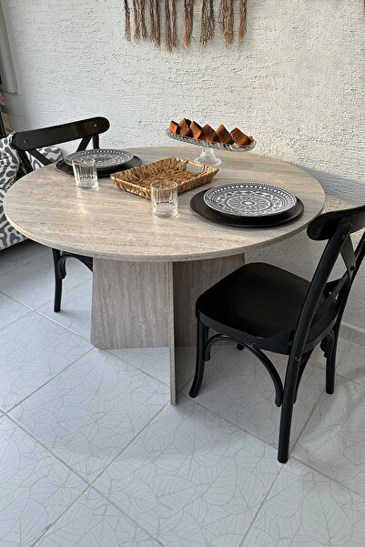 piconcept Asya Yuvarlak Mutfak Masası Bohem Mutfak Masası Mantar Mutfak Masası