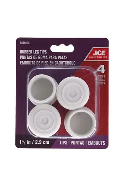 ACE Non-Slip Rubber Leg Tip (Off White, 2.85 cm, Set Of 4)