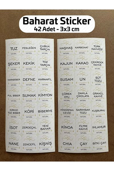 hdsticker 42Pcs Spice Pulses Nuts Jar Storage Container Bathroom Label Sticker Organizer Ration P3