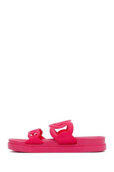 Derimod Women's Pink Glitter Jelly Slippers 25Sfe4903Pv