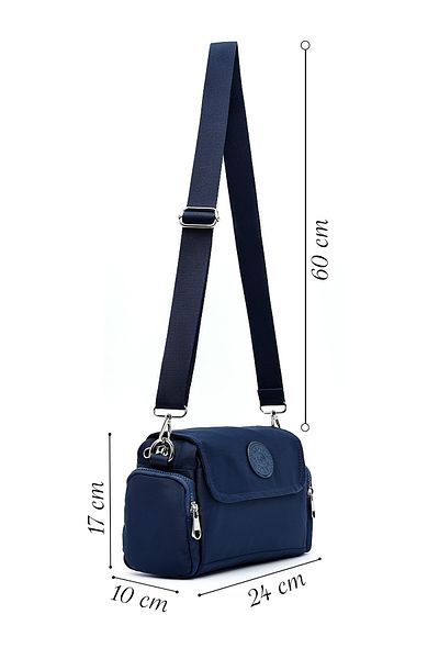 Derimod Women's Navy Blue Fabric Crossbody Bag 25Sbd27606F